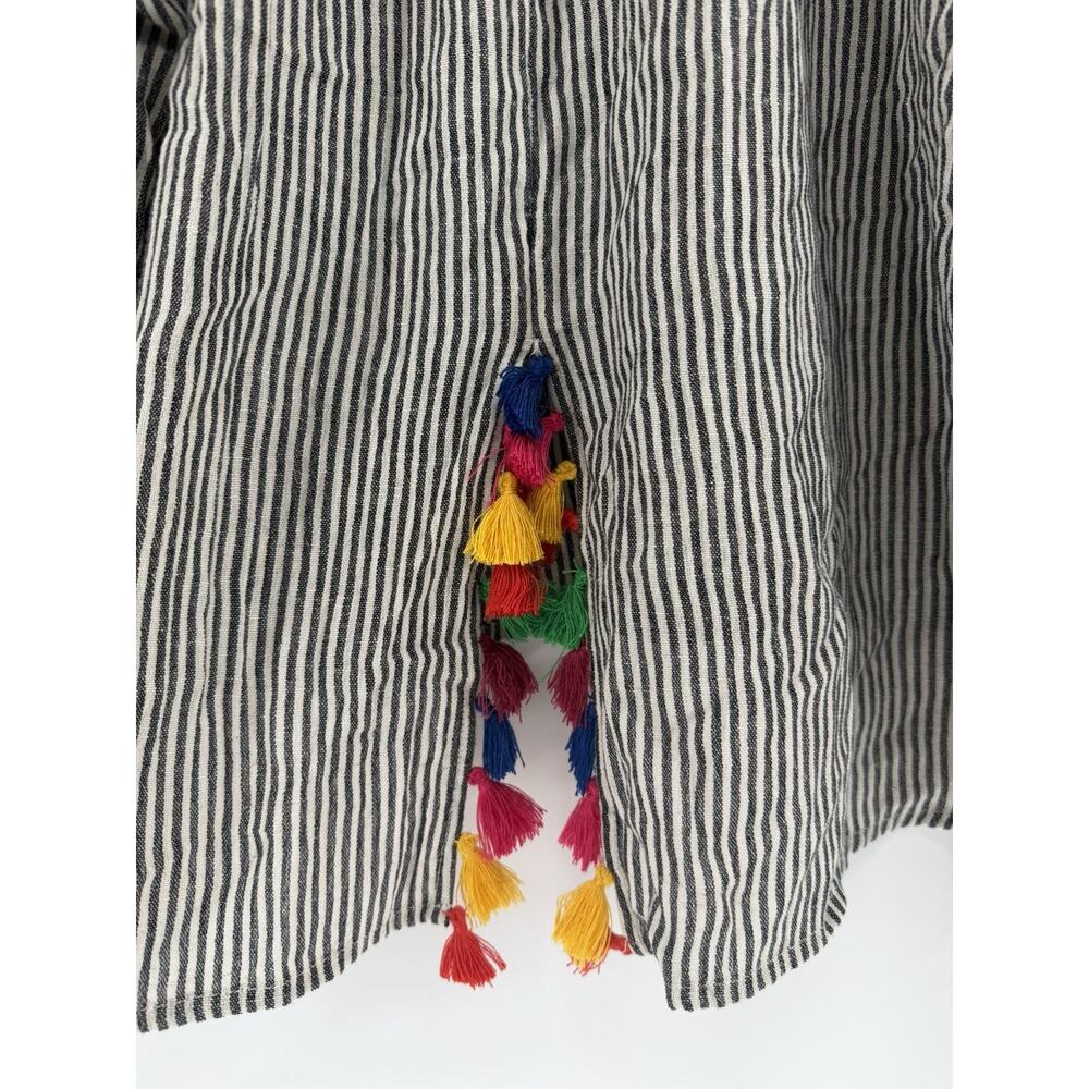 NEW Anthropologie Striped Embroidered Soleil Peasant Top by Floreat Large/Petite - Picture 7 of 9